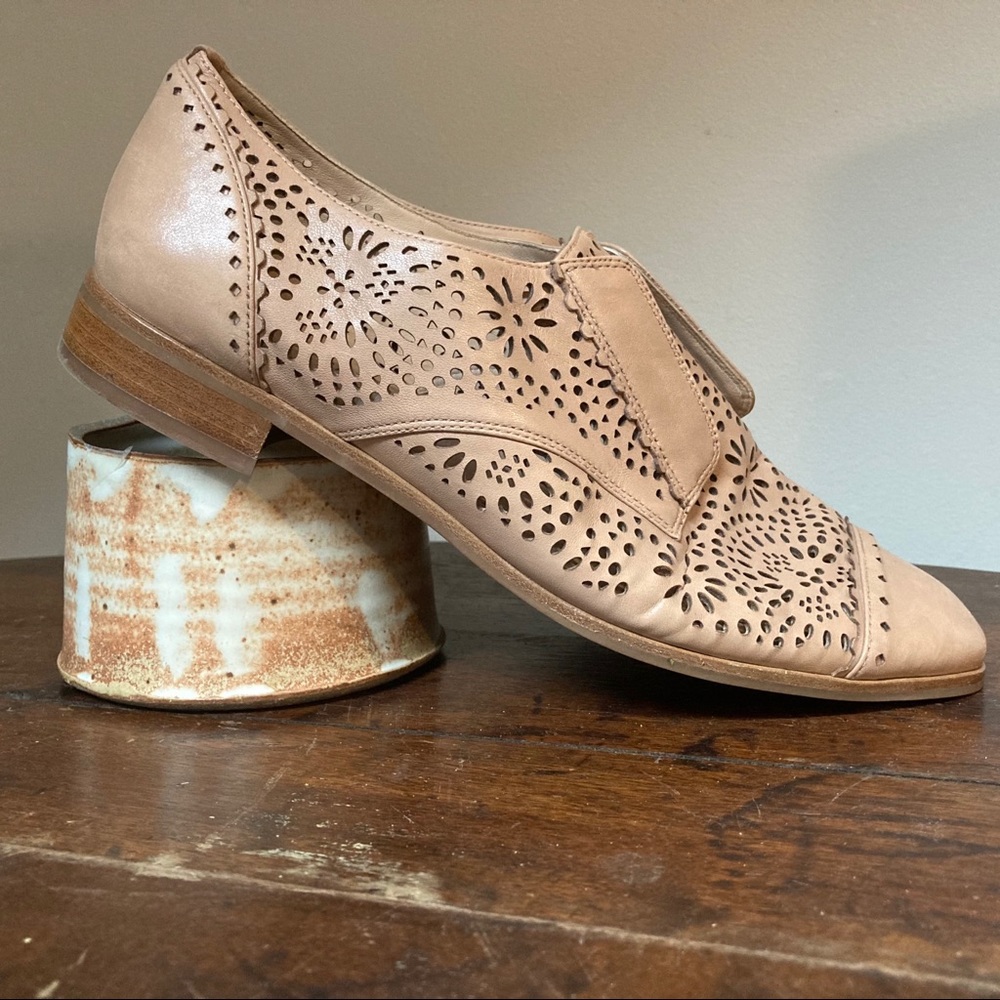 Via Spiga Cutout leather loafers